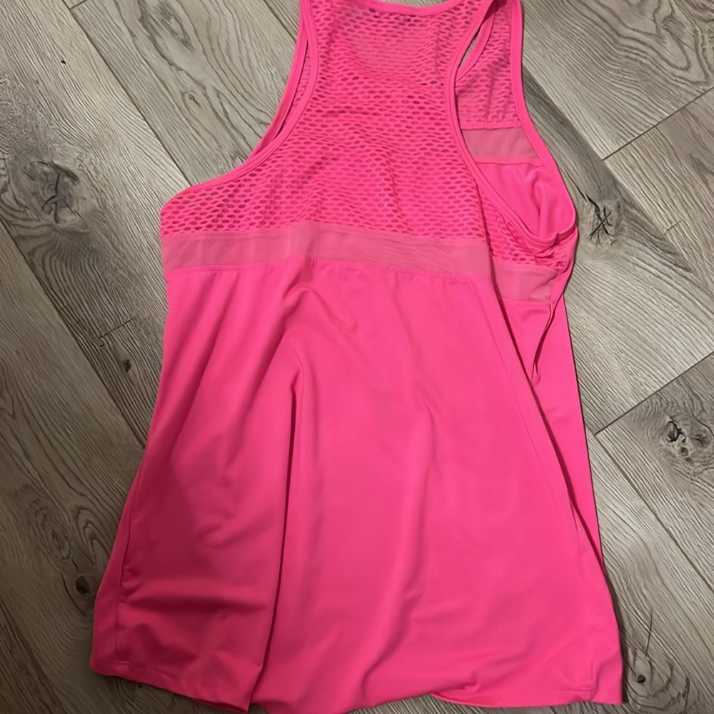Bebe Sport bright pink tank top size Small. Has mesh material at top. Sexy, cute - Picture 4 of 4